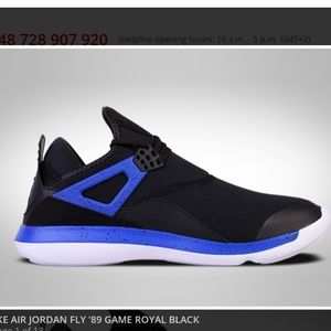 NEW IN BOX Jordan Fly 89 Black/ Game royal